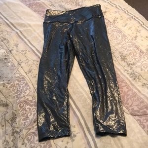 Shiny Dark Silver Leggings